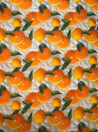 TC083 Tricoline Frutas Laranja 3D