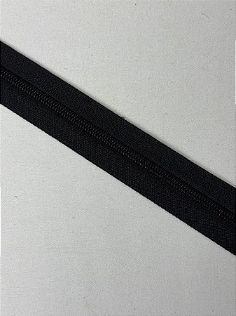 Zíper Nylon N5 (cor preto) - 1 metro