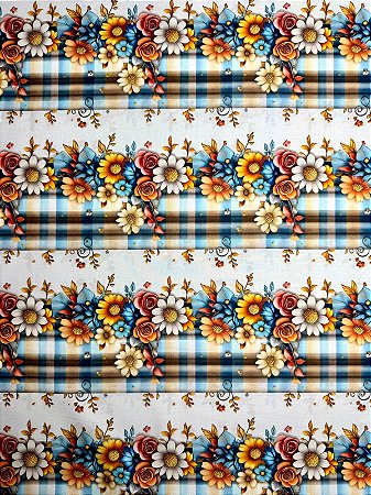 Kit BR239 Barrado Jardim Xadrez