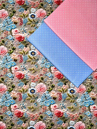 Kit TC092 Tricoline Encanto de Rosas