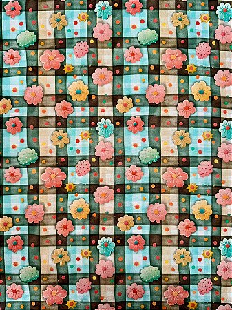 TC098 Tricoline Flores Lúdicas