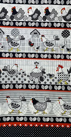 Tricoline Galinhas (36x150cm)