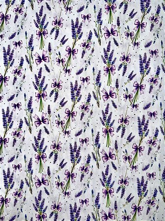 TC117 Tricoline lavanda e laços