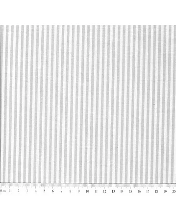 Tricoline Fio Tinto Listrado L227 Cinza (1048)