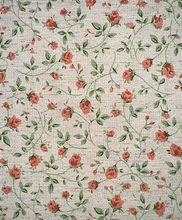 TC142 Tecido Cotton Linen Flores Laranja