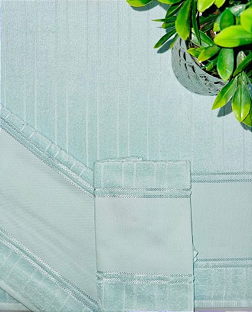 Kit Toalhas Velour Artesanalle Liso - Turquesa (3 peças)