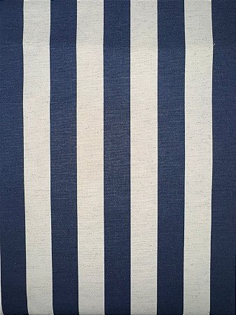 TC147 Tecido Cotton Linen Listrado Azul Marinho