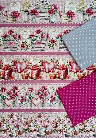 Kit BR326 Barrado Champanhe Rose