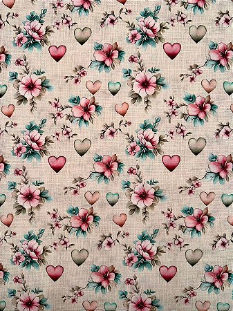 TC159 Tricoline Floral encantado