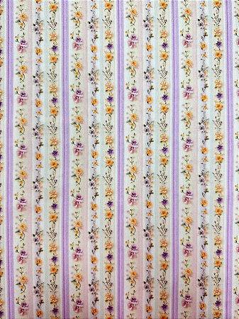 TC163 Tricoline flores do Campo Lilás