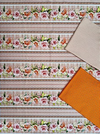 Kit BR328 Barrado Carinho de Pétalas Rosa