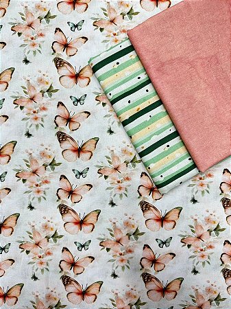 Kit TC175 Tricoline dança das borboletas