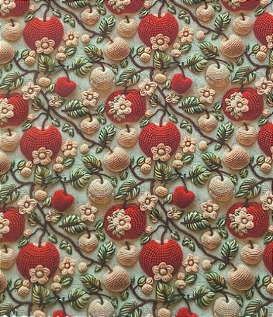 TC181 Tricoline Maça e Flores