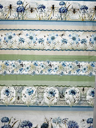 BR362 Barrado Blue Garden Libélulas