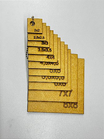 Kit Régua MDF - Caixinha de Leite (11 tamanhos) CRU