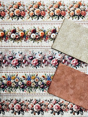 Kit BR366 Barrado Floral Requinte