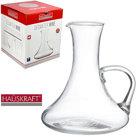 DECANTER DE VIDRO COM BICO + ALCA WINE HAUSKRAFT