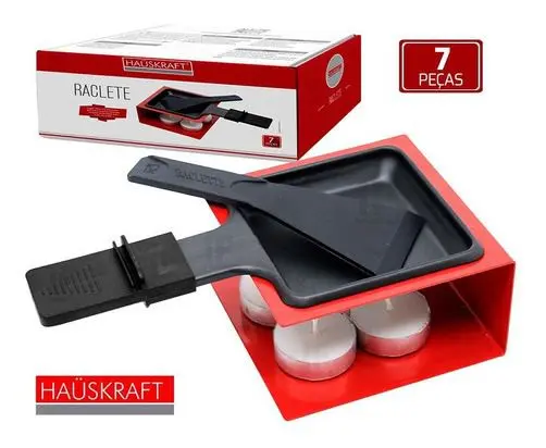 Raclete Simples Rechaut Queijo Individual Vermelha - Hauskraft