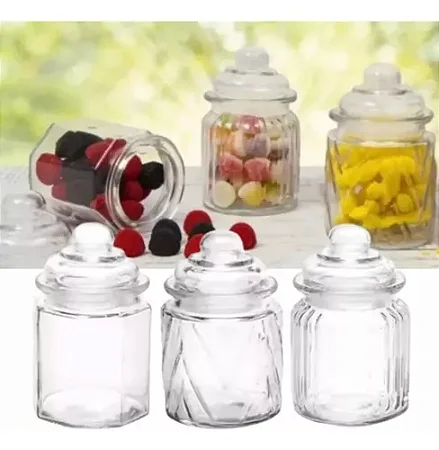 Jogo De Potes De Vidro Glass Hermético 300 Ml Com 3 Potes