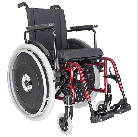 Cadeira de Rodas MA3S  C/ pedal elevavel, suporte de soro, suporte de oxigenio e bolsa prontuário