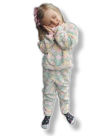 Pijama infantil Sereia Candy Colors