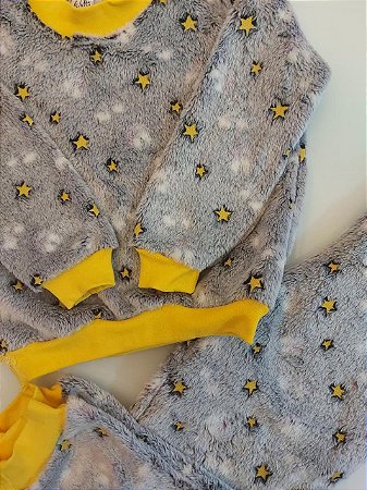 Pijama infantil Estrelas Amarelas