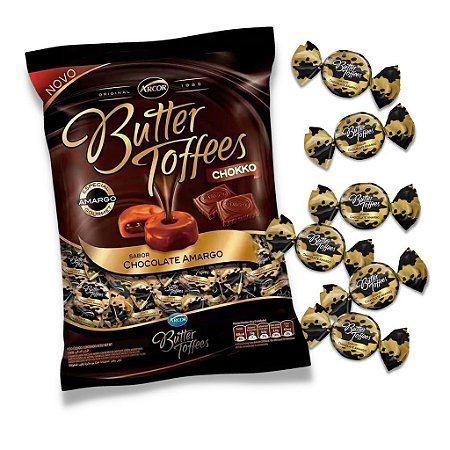 Bala Butter Toffees Recheada Chocolate 500g Arcor