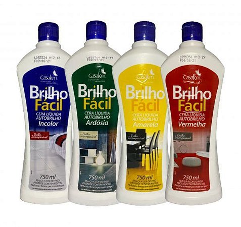 Cera liquida Brilho Fácil 750ml Cores
