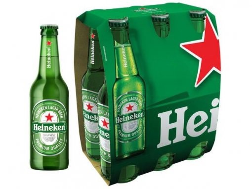 Cerveja Heineken Long Neck 330ml PT 6 Garrafas