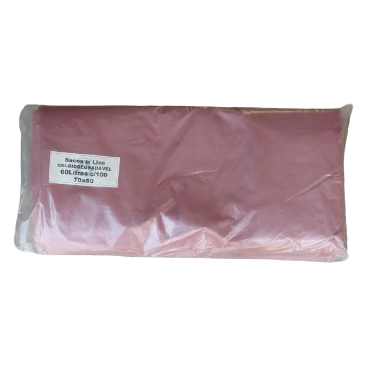 Saco Para Lixo Oxi biodegradavel 60 Litros Vermelho 70x80cm Pt 100 Unidades