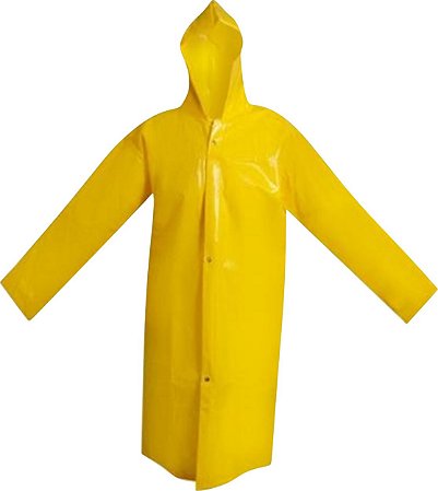Capa para chuva em pvc com mangas e capuz