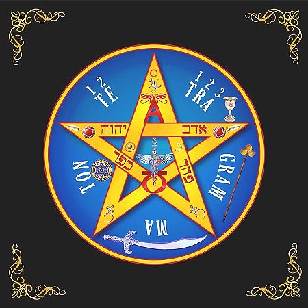 Toalha Tetragrammaton (Altar/ Tarot/ Leitura de Oráculos)