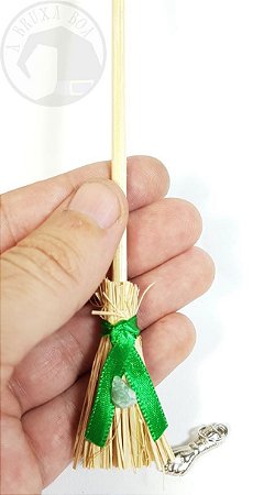 Mini Vassoura - Amuleto Quartzo Verde