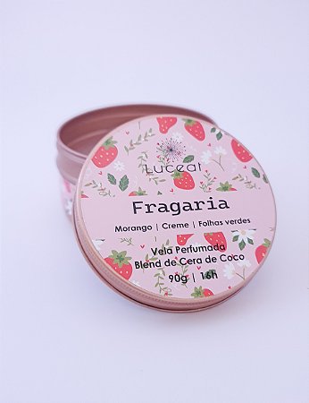 Vela Fragaria - Vela Morango com Creme