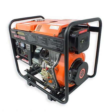 GERADOR DIESEL 418cc 10HP 6KVA 6000WATTS BIVOLT PARTIDA ELETRICA COM BATERIA VGE6000D VULCAN TRENT