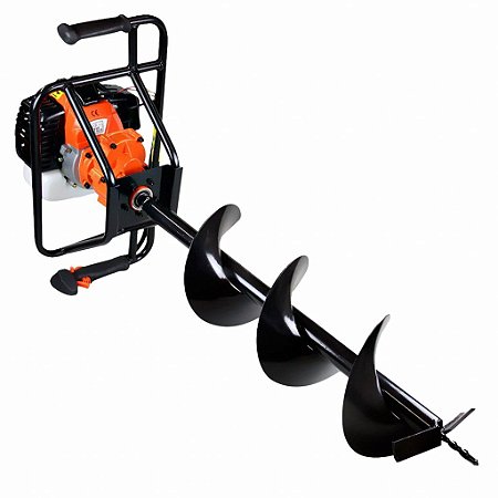 PERFURADOR DE SOLO GASOLINA 2T 52cc 2,5HP COM BROCA 80x20cm VPS520 VULCAN TRENT
