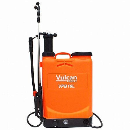 PULVERIZADOR A BATERIA 12AMPERES 16 LITROS COR LARANJA VP16L12A VULCAN TRENT