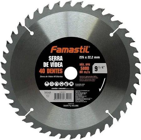 SERRA VIDEA 9 1/4 40 DENTES 235X22,2MM