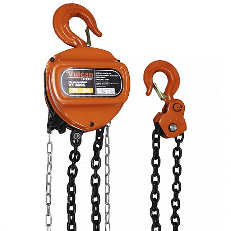 TALHA MANUAL PARA 3 TONELADAS CORRENTE 5 METROS VT3005 - VULCAN TRENT