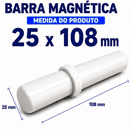 Barra Magnética Peixinho 25X108mm Com Anel