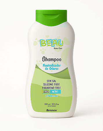 SHAMPOO NEUTRALIZADOR DE ODORES BEAU - 500 ML - Pack com 6 unidades