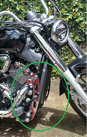 Pedaleira Protetor de motor Shineray SBM Denver 400