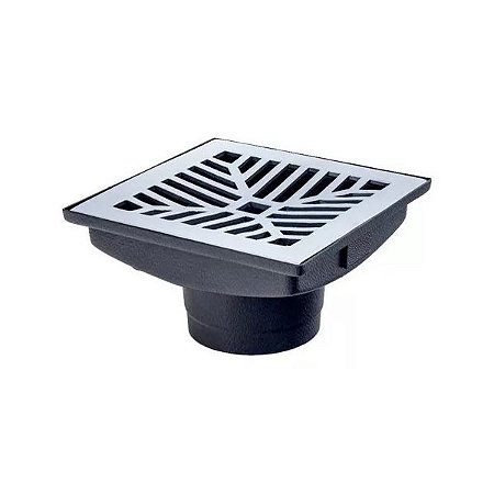 CAIXA COLETORA 30X30 C/ GRELHA CONCOVA POLIDA SAIDA EM BAIXO