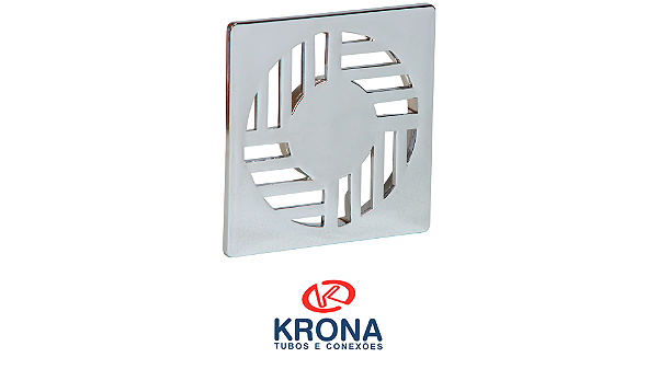 GRELHA NR 53 QUADRADA CROMADA 150MM KRONA