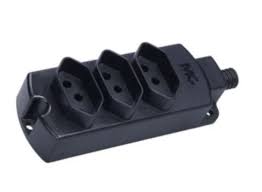 TOMADA MULTIPLA 3 ENTRADAS PRETA 2P+T 20A CB