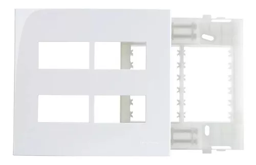 CONJUNTO PLACA 4X4 4 POSTOS HORIZONTAL BR C/SUP SLEEK