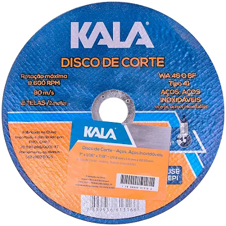 DISCO CORTE FERRO 7X1/16X7/8 1,6MM - KALA