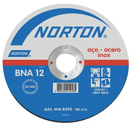 DISCO CORTE FERRO 7X1/16X7/8 1,6MM - NORTON