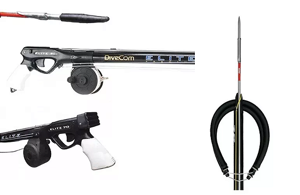 Arbalete Divecom Elite Premium Cabeçote Shark Dual 16m Inox.