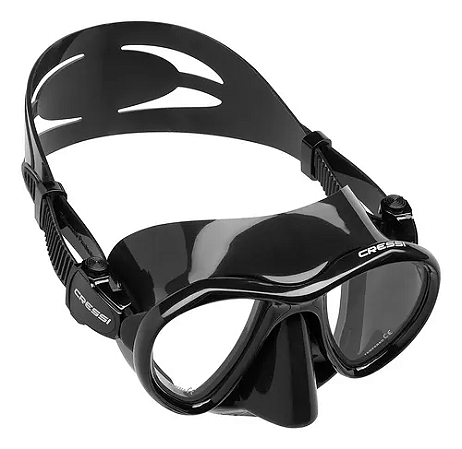 Máscara De Mergulho Cressi Metis Black + Anti Fog Sea Gold